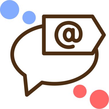 Mesaj var. Web simgesi basit illüstrasyon