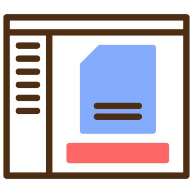 Web tasarım simgesi, vektör illüstrasyonu