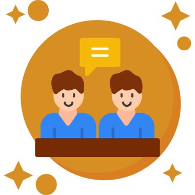 İş konseptinin vektör dairesi simgesi