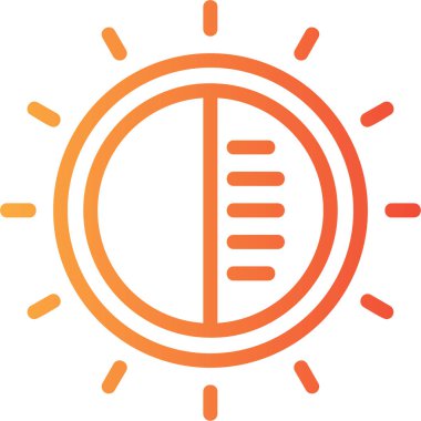 Güneş enerjisi simgesinin vektör illüstrasyonu