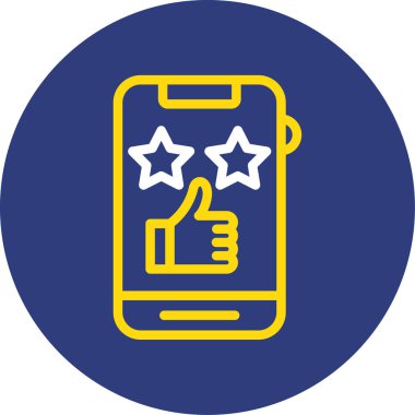 Yıldız derecelendirme vektör çizimine sahip akıllı telefon