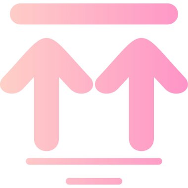 Basit illüstrasyonla web simgesini aşağıya oku