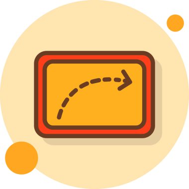 ok yön belirleme simgesi doldurulmuş ana hatlar biçiminde