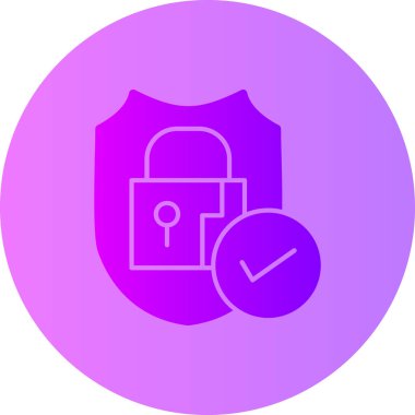 Bir kilit simgesinin vektör illüstrasyonu