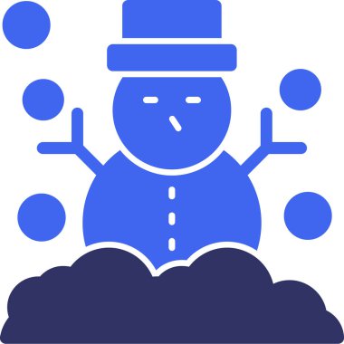 Kardan adam. Web simgesi basit illüstrasyon