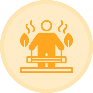 Tekerlekli sandalye ikonlu bir kadının vektör çizimi