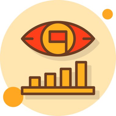 vizyon görünüm simgesi - taslak biçimi