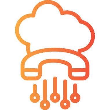 Bulut hesaplama. Web simgesi vektör illüstrasyonu