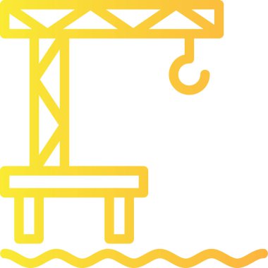 Vinç. Web simgesi basit illüstrasyon