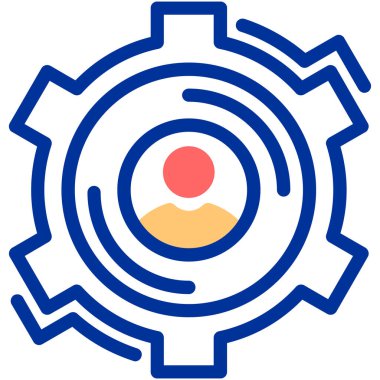 dişli ayarı simgesi, vektör illüstrasyonu