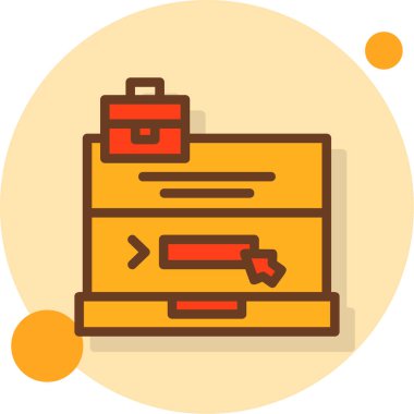 evrak çantası web simgesi basit illüstrasyon