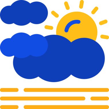 Hava tahmini bulut simgesi düz stil