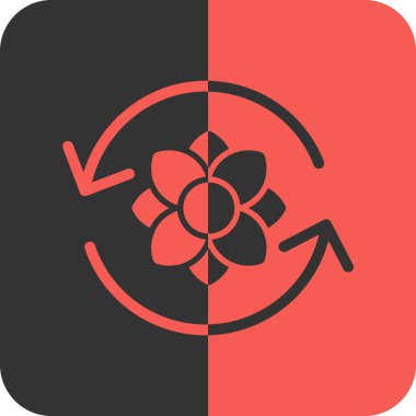 Çiçek simgesinin vektör illüstrasyonu