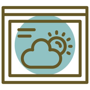 Bulut simgesi vektör illüstrasyonu