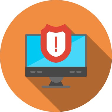 Kalkan sembolü olan bilgisayar vektör illüstrasyon tasarımı