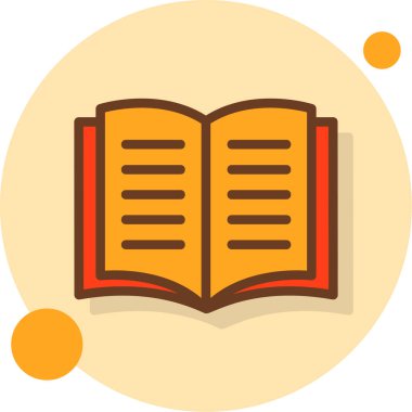 Kitap. Web simgesi basit illüstrasyon