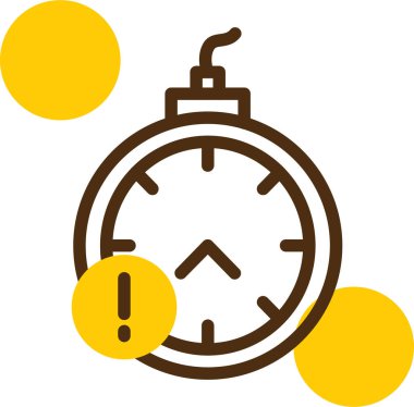 Alarm saati simgesi, vektör illüstrasyonu