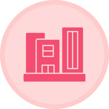 Bina. Web simgesi basit illüstrasyon