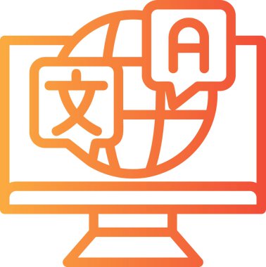 bilgisayar ekranı web simgesi basit illüstrasyon