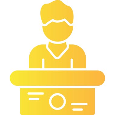 Elinde kahve poşeti olan bir kadının vektör çizimi