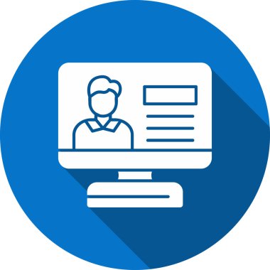 Bilgisayar. Web simgesi basit bir illüstrasyon. masaüstü