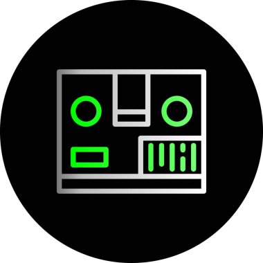 Bilgisayar. Basit tasarım düz resimleme