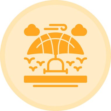 Otelde. Web simgesi basit illüstrasyon