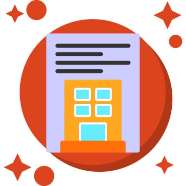 bina simgesi, vektör illüstrasyonu basit tasarım