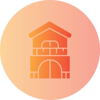 Modern binanın vektör illüstrasyonu