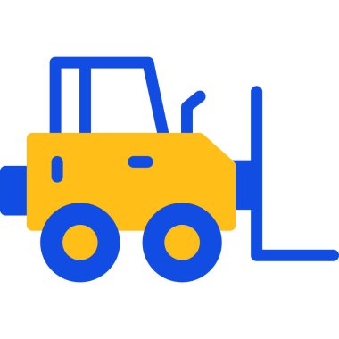 Traktör. Web simgesi basit illüstrasyon