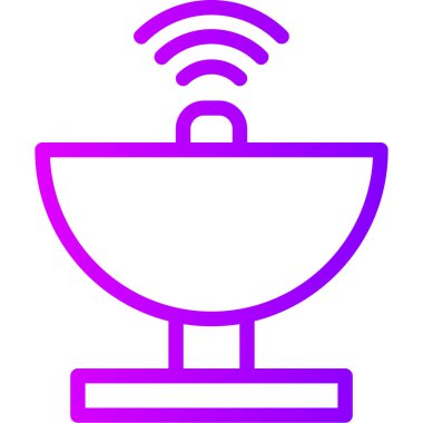 Kablosuz. Web simgesi basit illüstrasyon