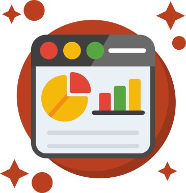 Analytics renkli vektör simgesi