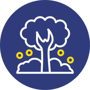 Ağaç. Web simgesi basit tasarım