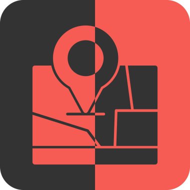 konum haritası gezinme simgesi - taslak biçimi