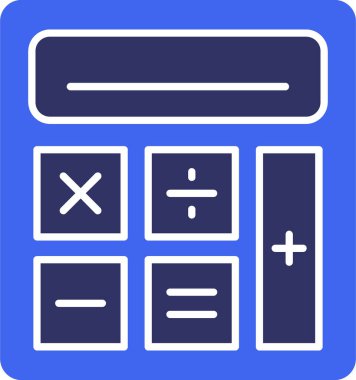 Hesap makinesi. Web simgesi basit illüstrasyon