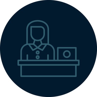 Kadın simgesinin vektör illüstrasyonu