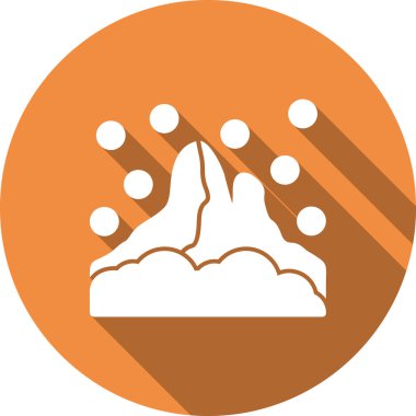 Tepesinde dağ olan bir dağın vektör simgesi