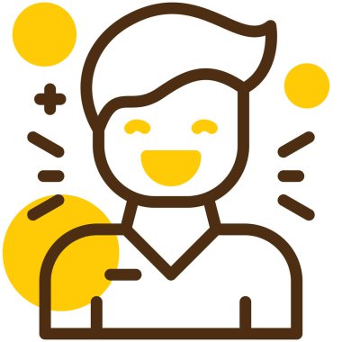 Adamım. Web simgesi basit illüstrasyon