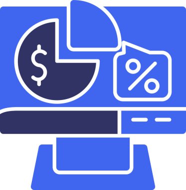 İndirim. Web simgesi basit illüstrasyon