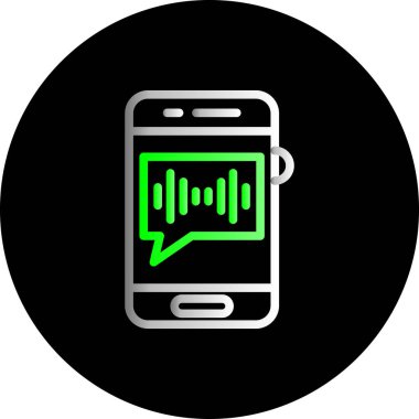 Bir telefon ve konuşma baloncuğunun vektör çizimi