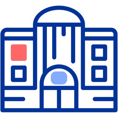 Bina. Web simgesi basit illüstrasyon