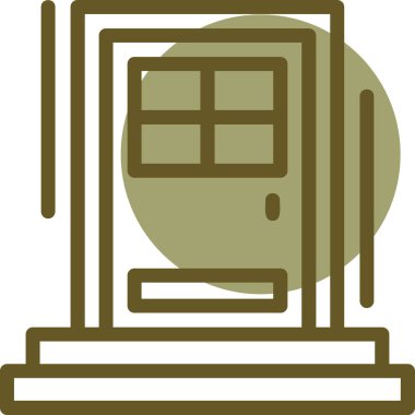 Bina. Web simgesi basit illüstrasyon