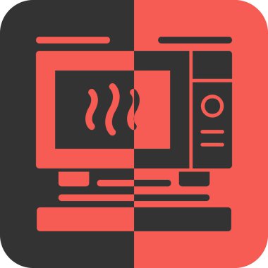 Kahve fincanı simgesi olan bilgisayar, vektör illüstrasyonu