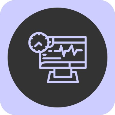 Ağ simgesi. Veri aktarımının vektör illüstrasyonu