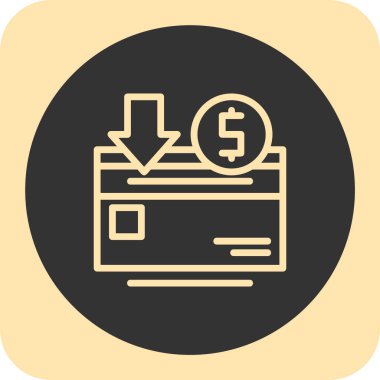 Dolar gagası vektör simgesi