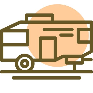 Kamp yapmak. Web simgesi basit illüstrasyon