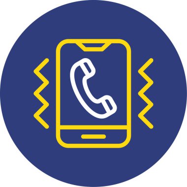 Cep telefonu simgesi, vektör illüstrasyonu