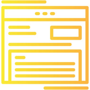 sayfa arayüzü simgesi ana hat biçiminde