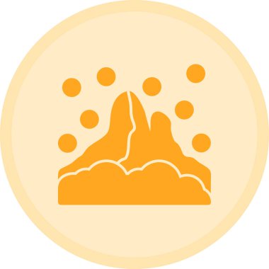 Bir dağ simgesinin vektör illüstrasyonu