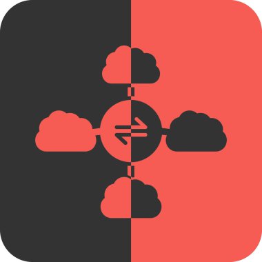 bulut hesaplama simgesi, vektör tasarımı